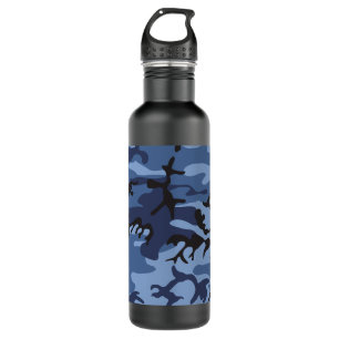 Blue Camouflage, Militär, Armee Edelstahlflasche