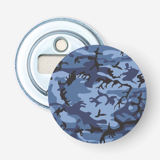 Blue Camouflage, Militär, Armee Flaschenöffner (Vorderseite)