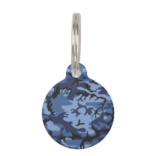 Blue Camouflage, Militär, Armee Haustiermarke