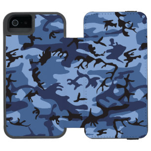 Blue Camouflage, Militär, Armee Incipio Watson™ iPhone 5 Geldbörsen Hülle