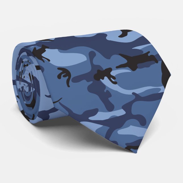 Blue Camouflage, Militär, Armee Krawatte (Gerollt)