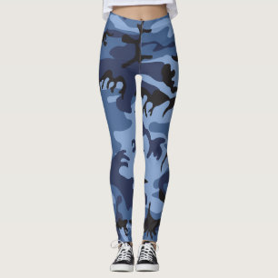 Blue Camouflage, Militär, Armee Leggings