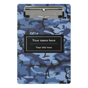 Blue Camouflage, Militär, Armee Mini Klemmbrett