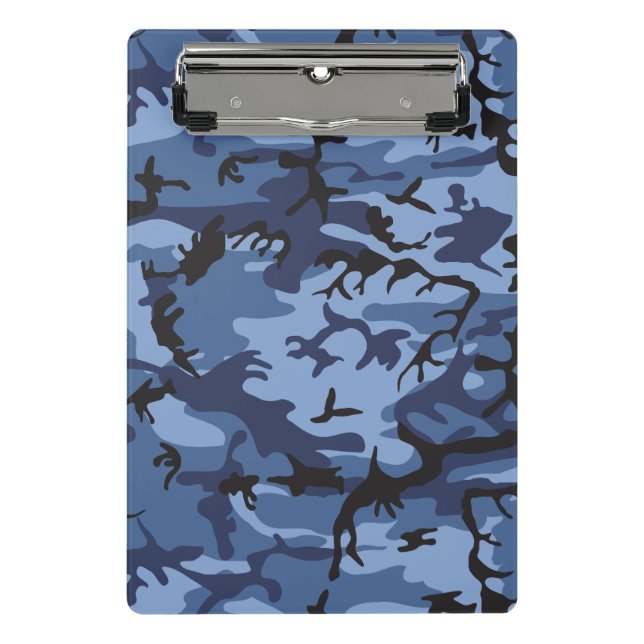 Blue Camouflage, Militär, Armee Mini Klemmbrett (Vorderseite)