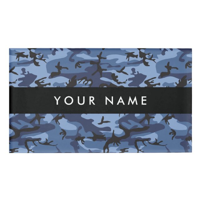 Blue Camouflage, Militär, Armee Namenschild (Vorderseite)