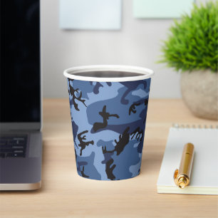 Blue Camouflage, Militär, Armee Pappbecher