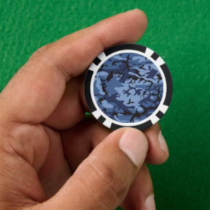 Blue Camouflage, Militär, Armee Pokerchips