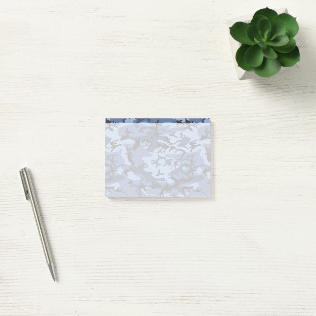 Blue Camouflage, Militär, Armee Post-it Klebezettel (Büro)