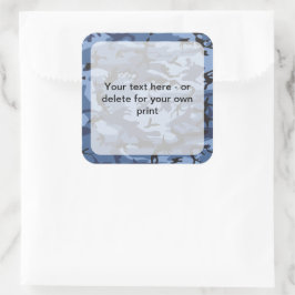 Blue Camouflage, Militär, Armee Quadratischer Aufkleber