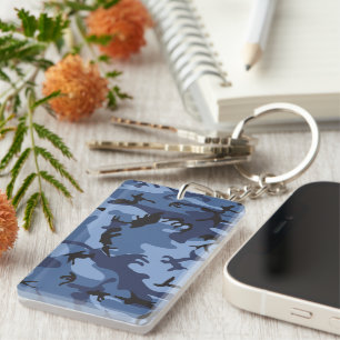 Blue Camouflage, Militär, Armee Schlüsselanhänger