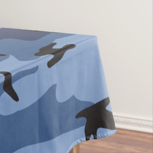 Blue Camouflage, Militär, Armee Tischdecke