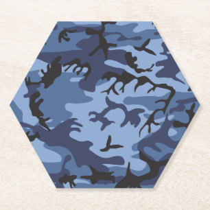 Blue Camouflage, Militär, Armee Untersetzer
