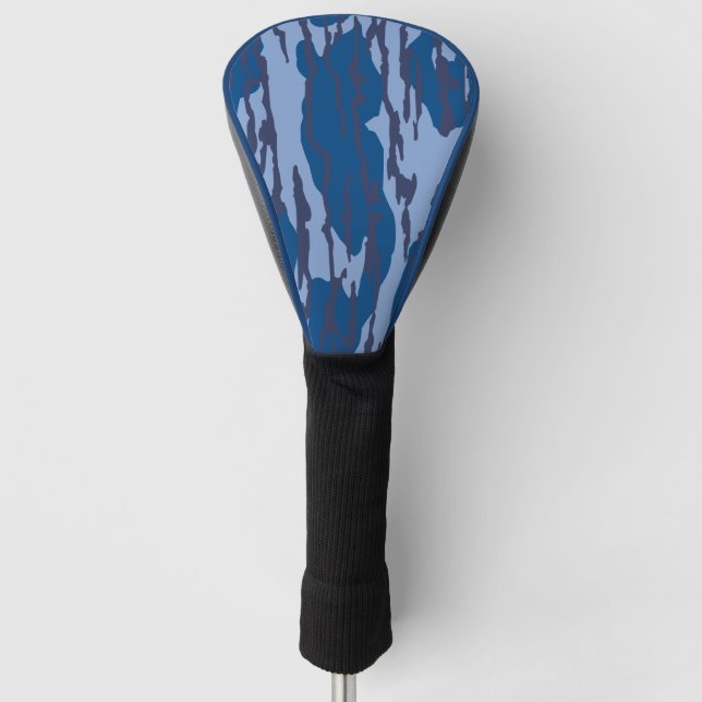 Blue Camouflage Military Pattern Blue Camouflage Golf Headcover (Vorderseite)
