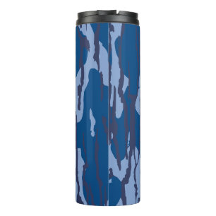 Blue Camouflage Military Pattern Blue Camouflage Thermosbecher