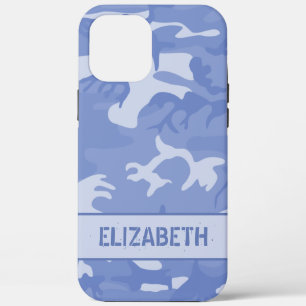 Blue Camouflage Monogram Case-Mate iPhone Hülle