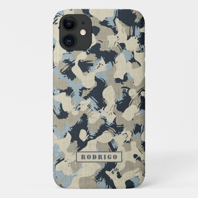 Blue Camouflage Pattern Jagd Camouflage Masculin Case-Mate iPhone Hülle (Rückseite)