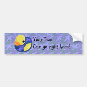Blue Camouflage Rubber Ducky Autoaufkleber