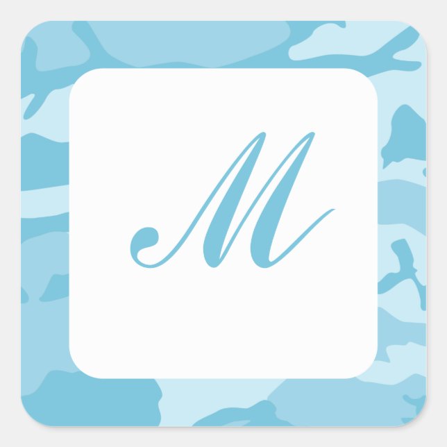 Blue Camouflage Umschlag Aufkleber (Vorderseite)
