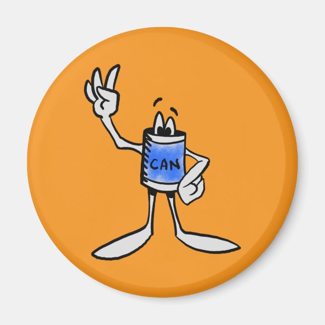 Blue Can Creature Kitchen Fridge Magnet (Vorne)