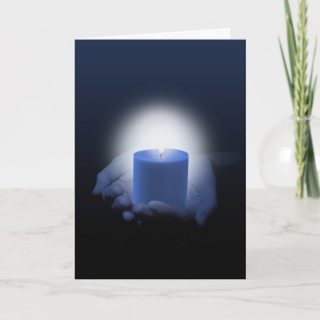 Blue Candle Magic Get Well Card Karte (Vorderseite)