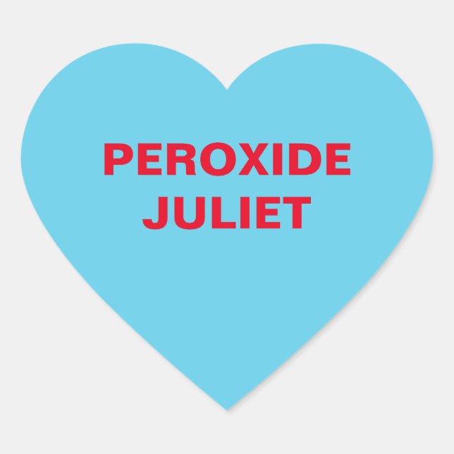 Blue Candy Heart Herz-Aufkleber (Vorderseite)