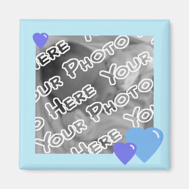 Blue Candy Hearts Magnet (Vorne)