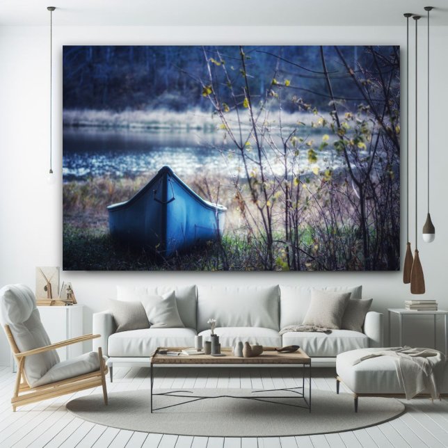 Blue Canoe Herbst in New Yorker Fotografie Poster (Von Creator hochgeladen)