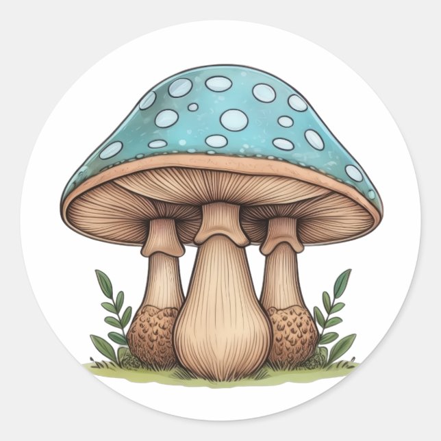 Blue Cap Trio Runder Aufkleber (Vorderseite)