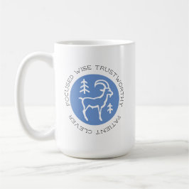 Blue Capricorn Zodiac Star Sign Persönlichkeit Kaffeetasse
