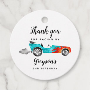 Blue Car Danke für das Rennen bis zum Geburtstag Geschenkanhänger