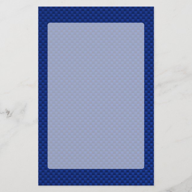 Blue Carbon Fibre like Decor Hintergrund Briefpapier (Vorderseite)