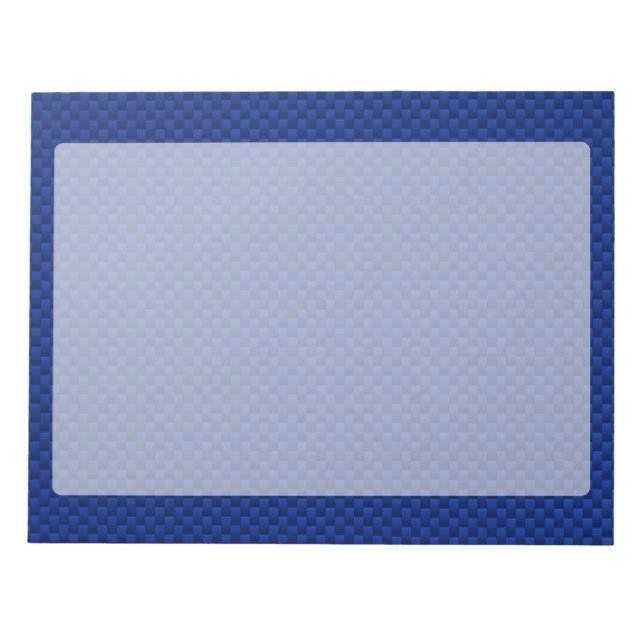 Blue Carbon Fibre like Decor Hintergrund Notizblock (Vorderseite)