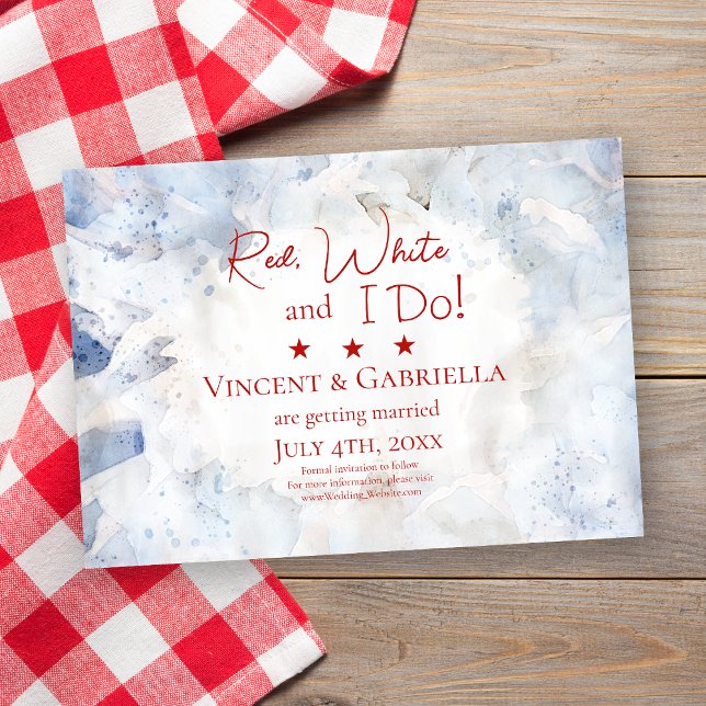 Blue Carnation Blume 4. Juli Hochzeit Save The Date (Von Creator hochgeladen)