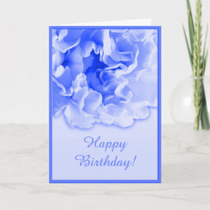 Blue Carnation Card Karte