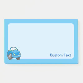 Blue Cartoon Car Post-it Klebezettel