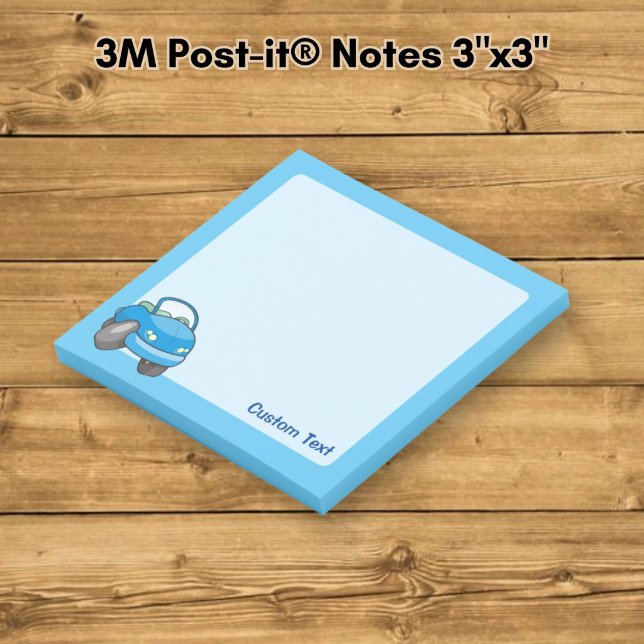 Blue Cartoon Car Post-it Klebezettel (Von Creator hochgeladen)