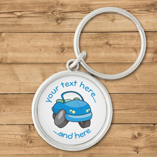 Blue Cartoon Car Schlüsselanhänger (Von Creator hochgeladen)