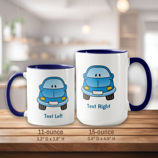 Blue Cartoon Car Tasse (Von Creator hochgeladen)