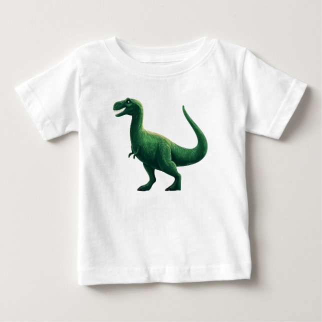 Blue Cartoon Dinosaur - Niedliches Dino-Shirt für  Baby T-shirt (Vorderseite)