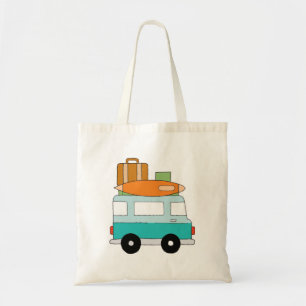 Blue Cartoon Van Best Family Adventure Vacations Tragetasche