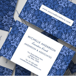 Blue Casbah marokkanischer Damask Visitenkarte