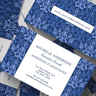 Blue Casbah marokkanischer Damask Visitenkarte