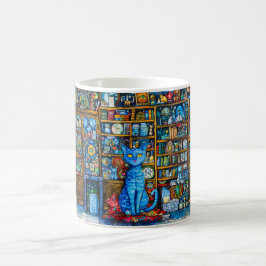 Blue Cat by Colorful Shelf Kaffeetasse
