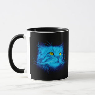 Blue Cat Face Tasse