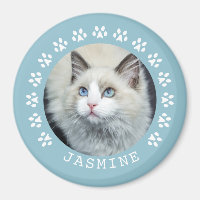 Blue Cat Paw druckt Frame Pet Foto