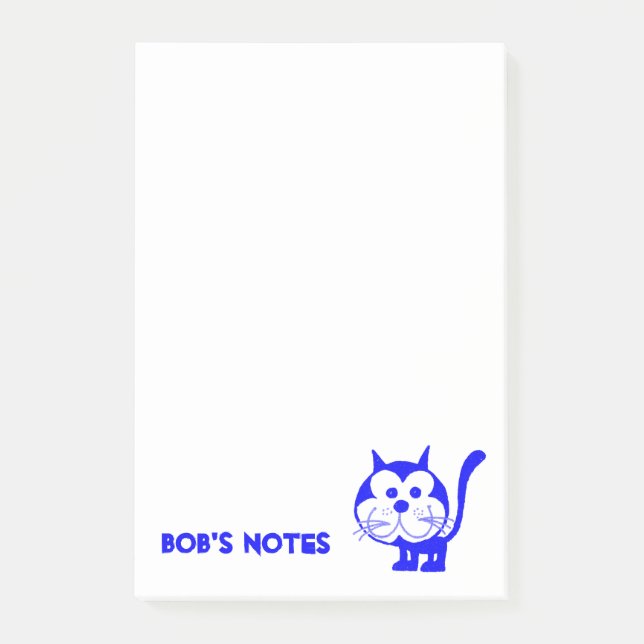 Blue Cat Post-It-Notes Post-it Klebezettel (Vorderseite)