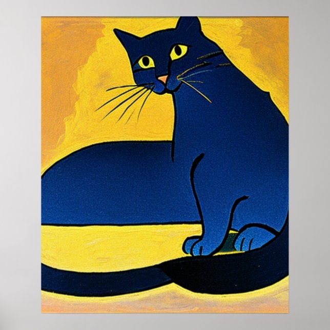 Blue Cat Poster (Vorne)