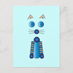 Blue CAT Postkarte