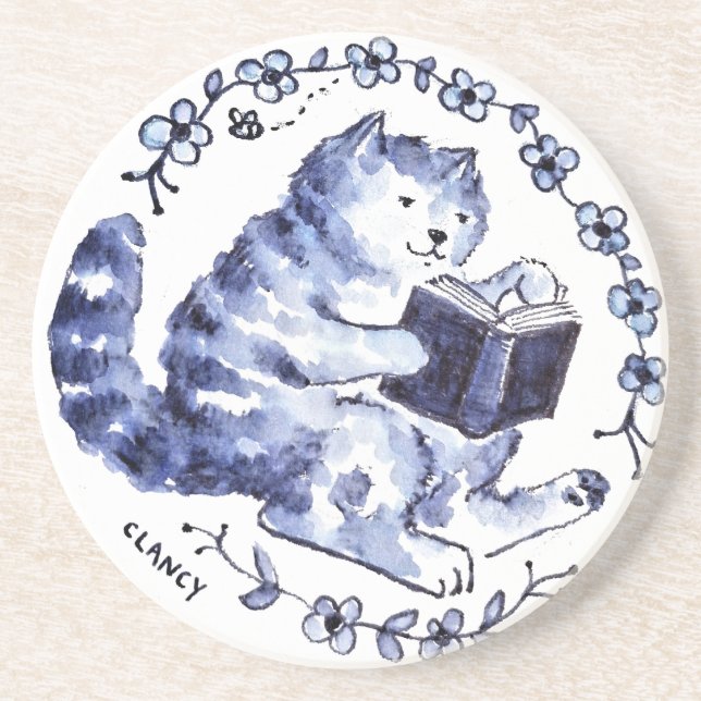 Blue Cat Reader Untersetzer (Vorne)