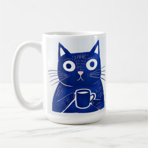 Blue Cat T - Shirt Kaffeetasse